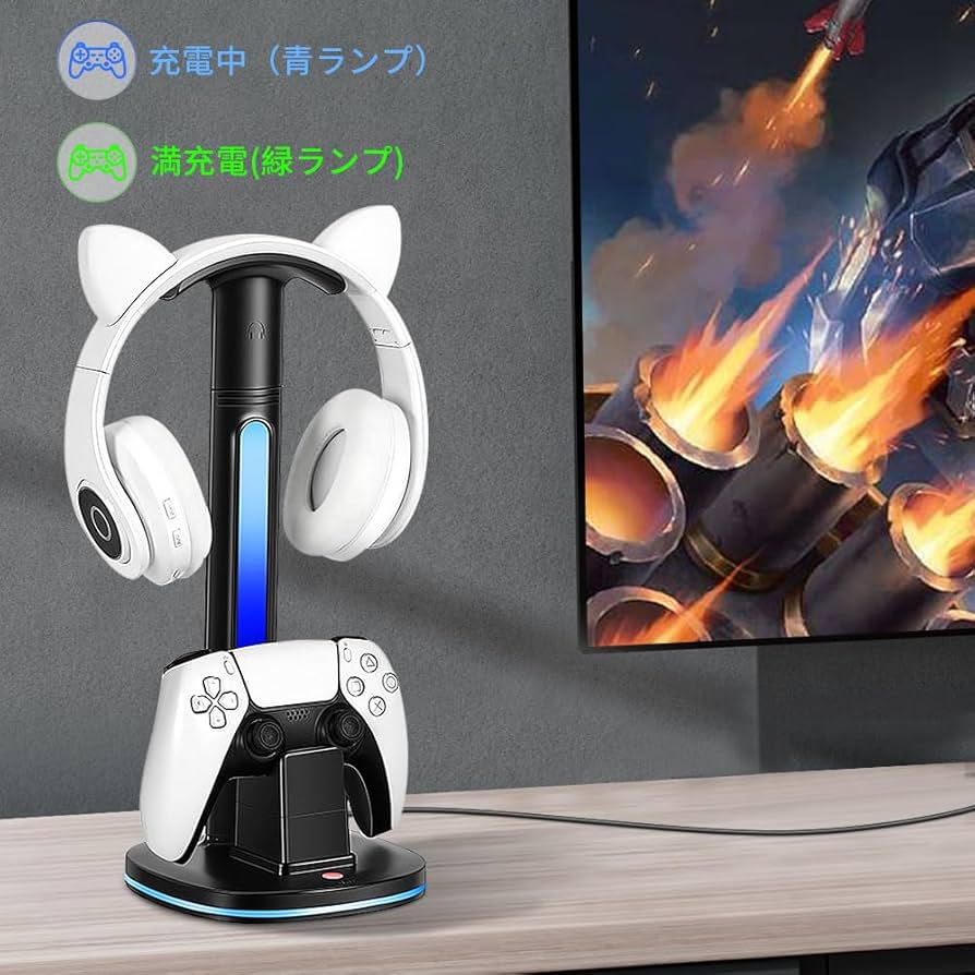 PS5 DualSense 充電スタンド Amazon.co.jp: CYBER ・ ダブル充電スタンド (DualSense Edge